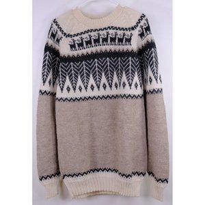 100% Norwegian Wool Handmade Lightweight Sweater SZ XL
